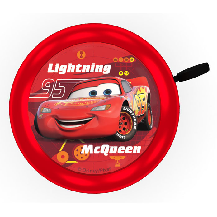 Disney Fahrradklingel mit "Cars" Motiv. Spaßige, kleine Klingel!, Ø 55mm, Kids Fan Bell, Signalglock