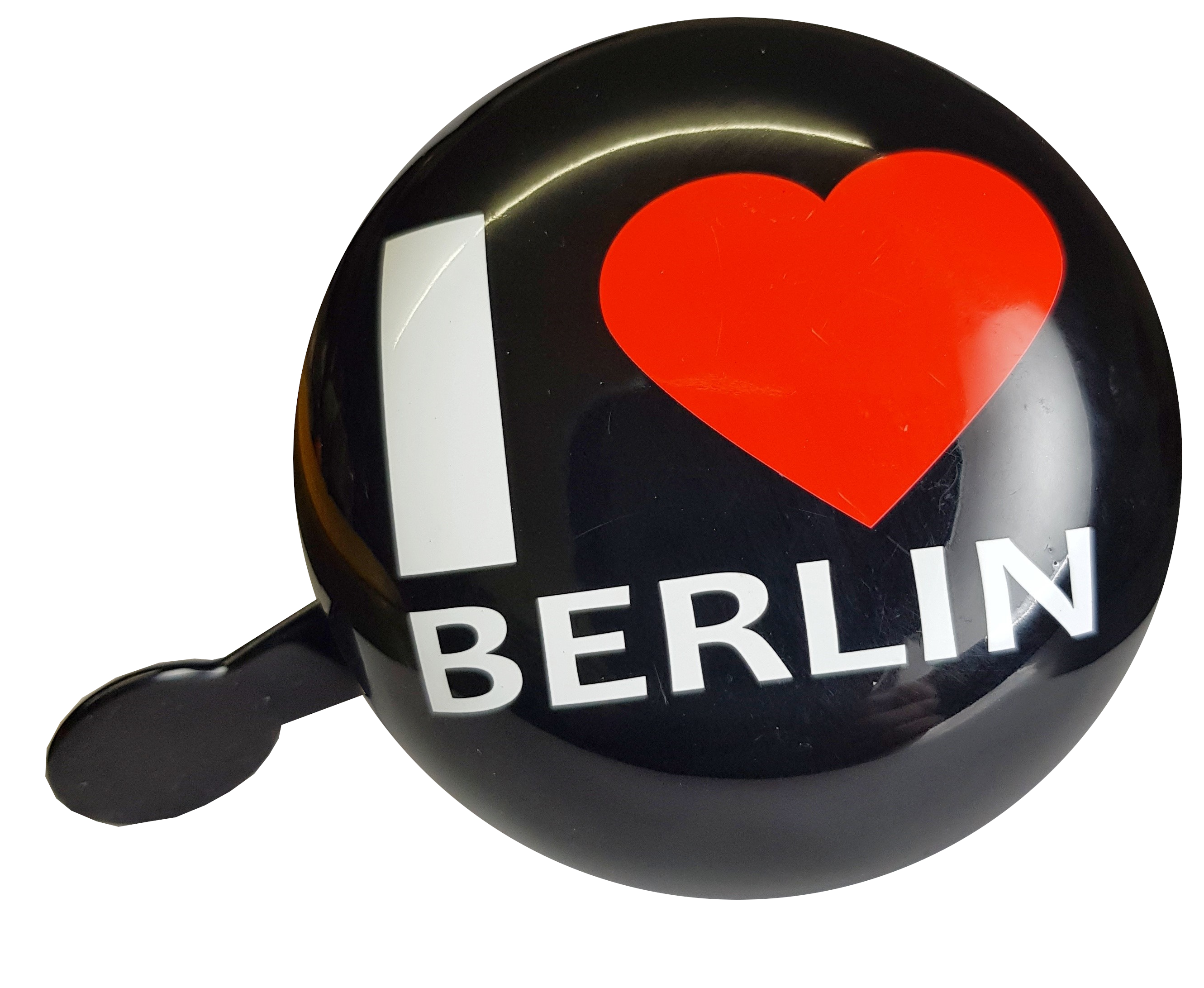 LTJ 2-Klang Fahrradglocke "I Love Berlin" schwarz, XXL Ø 80mm