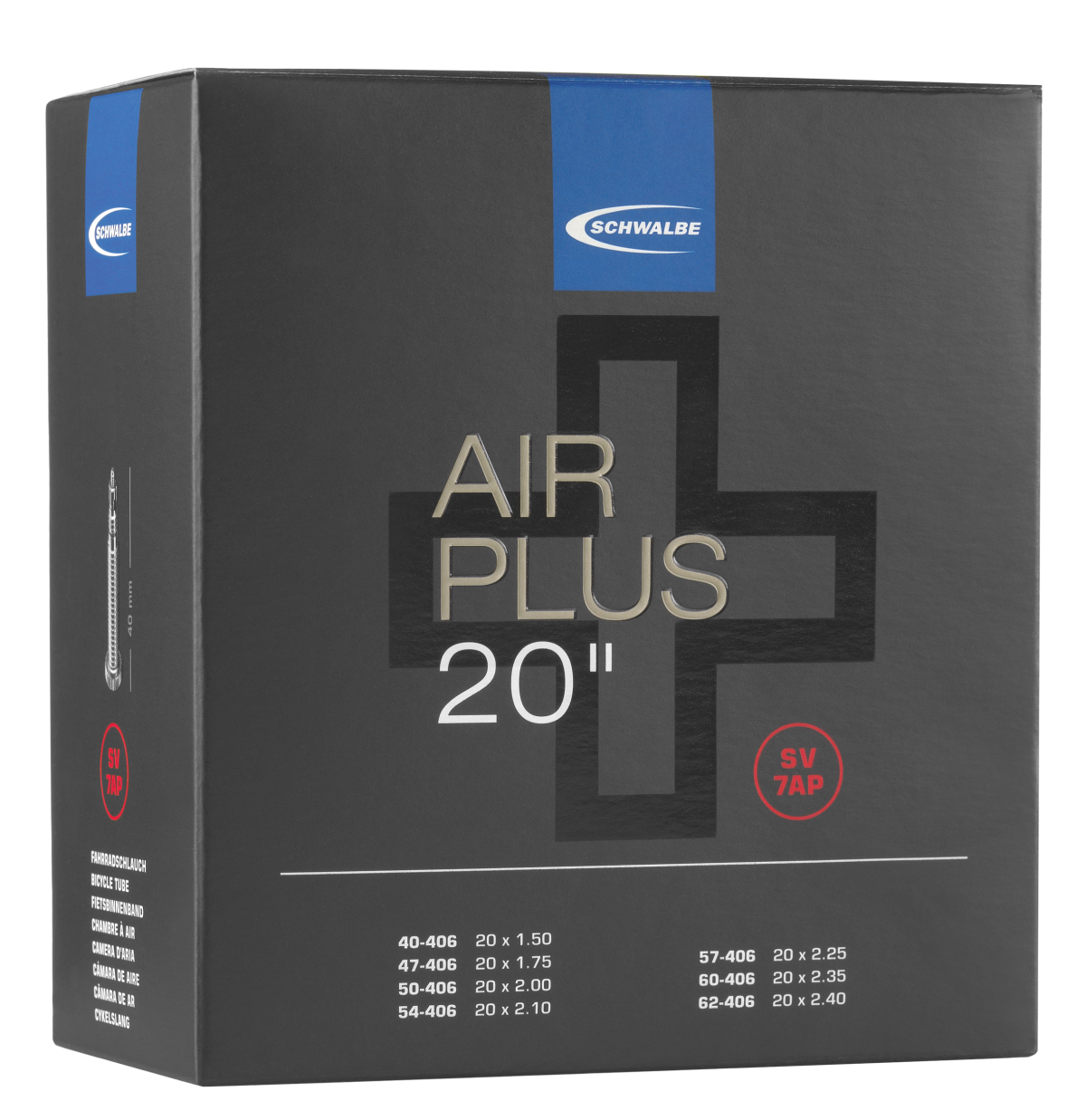 Dein Schwalbe Fahrradschlauch Nr.07 SV Air Plus | 20x1,50-2,50 (40/62-406)