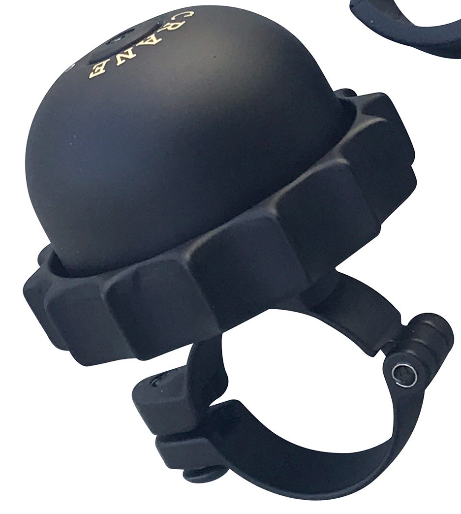 Crane Bell E-NE "Revolver Bell", Fahrrad Drehklingel, all black