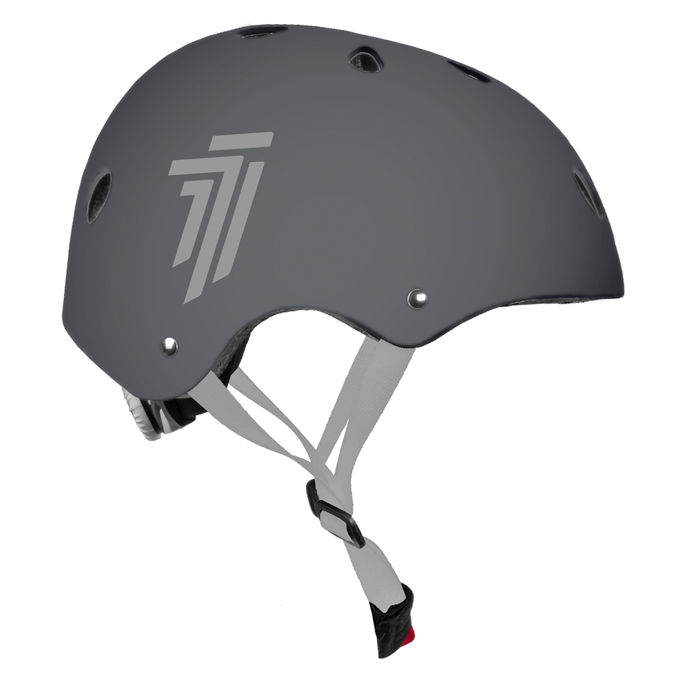 Best 7-Brand: Fahrradhelm "Matt Grey Shadow", BMX, Skater, 52-56cm, ab ca. 6 Jahre