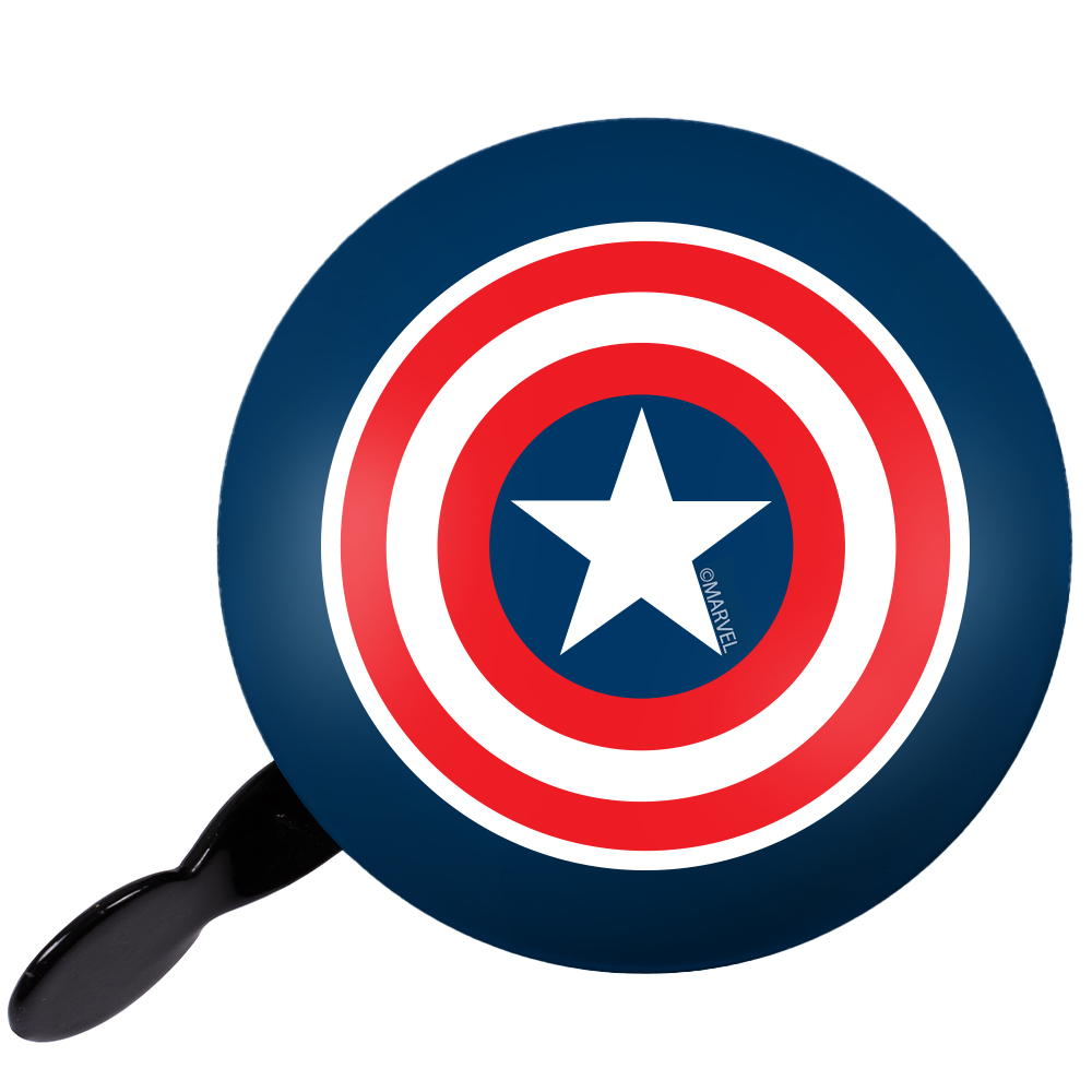 Marvel 2-Klang Fahrradklingel  "Captain America", XXL Ø 80mm
