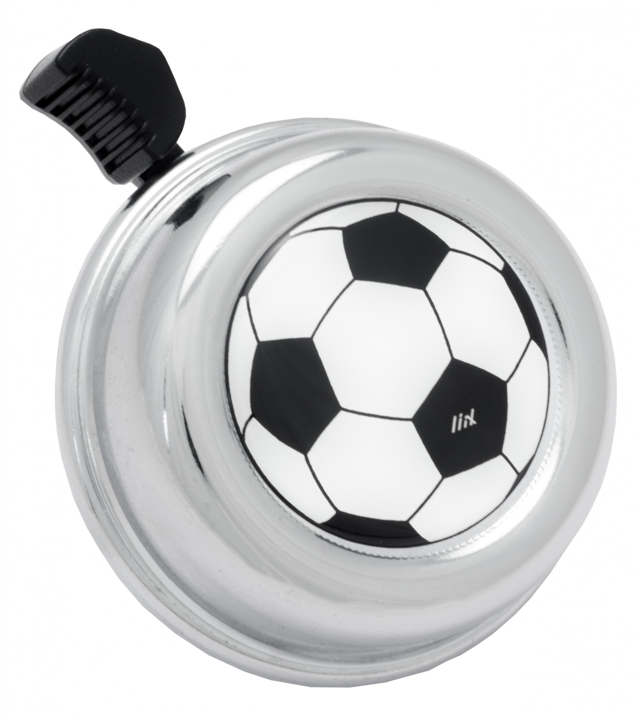 Liix Colour Bell Fahrradklingel "Fußball", Ø 60mm, Silber