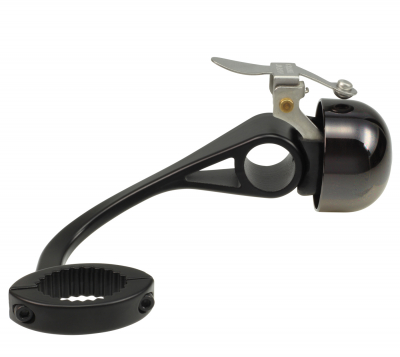 !Spezial! Crane Bell Co. Rennrad/Gravel-Bike E-Ne SBR Fahrradklingel mit Drop Bar Mount - Neo Black
