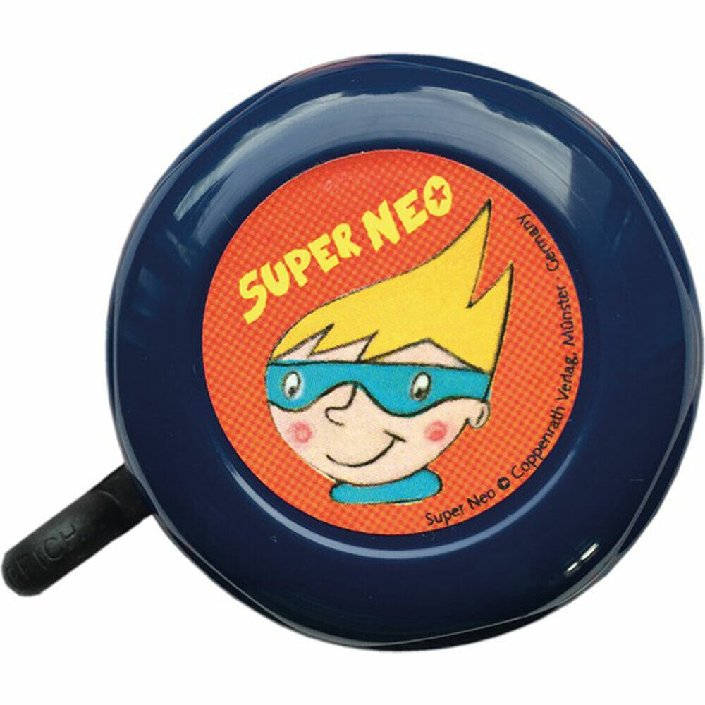 ♫♫ Bike Fashion Kinder Fahrradklingel "Super Neo", nachtblau, Ø  55mm