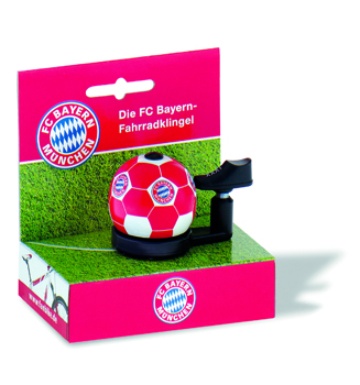 Bundesliga-Fahrradklingel "FC Bayern München", rot/weiß