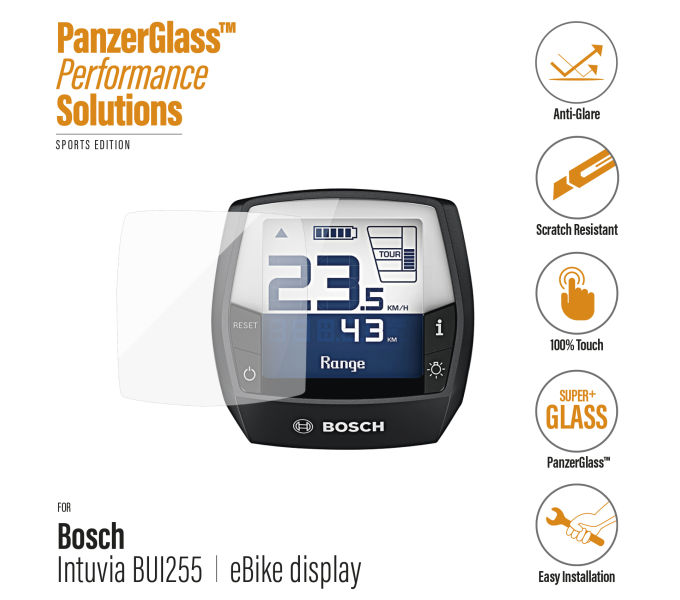 Panzerglass für das Bosch Intuvia Bui 255, Display Schutz