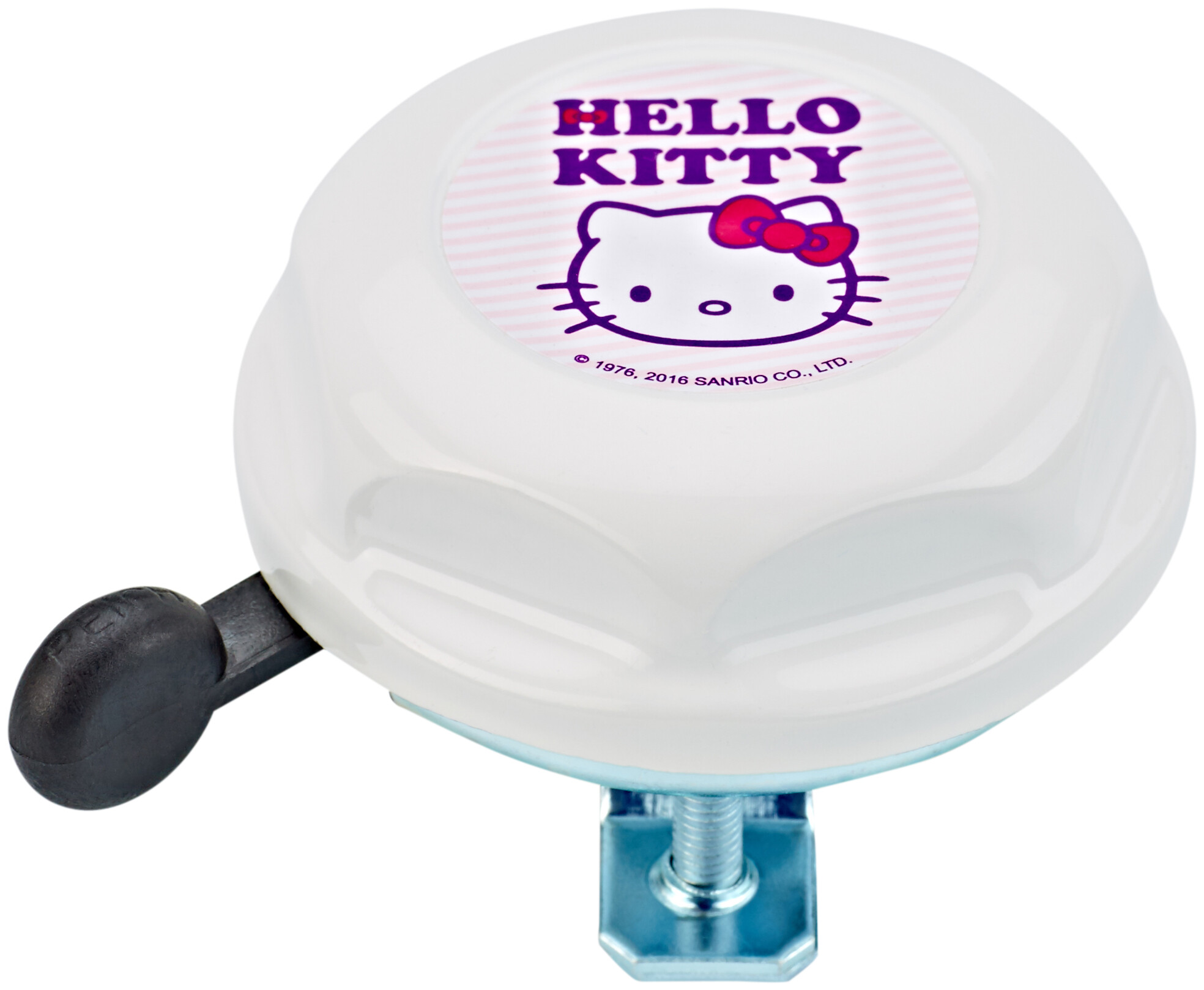 ♫♫ Bike Fashion Kinder Fahrradklingel "Hello Kitty", weiß/rosa, Ø 55mm