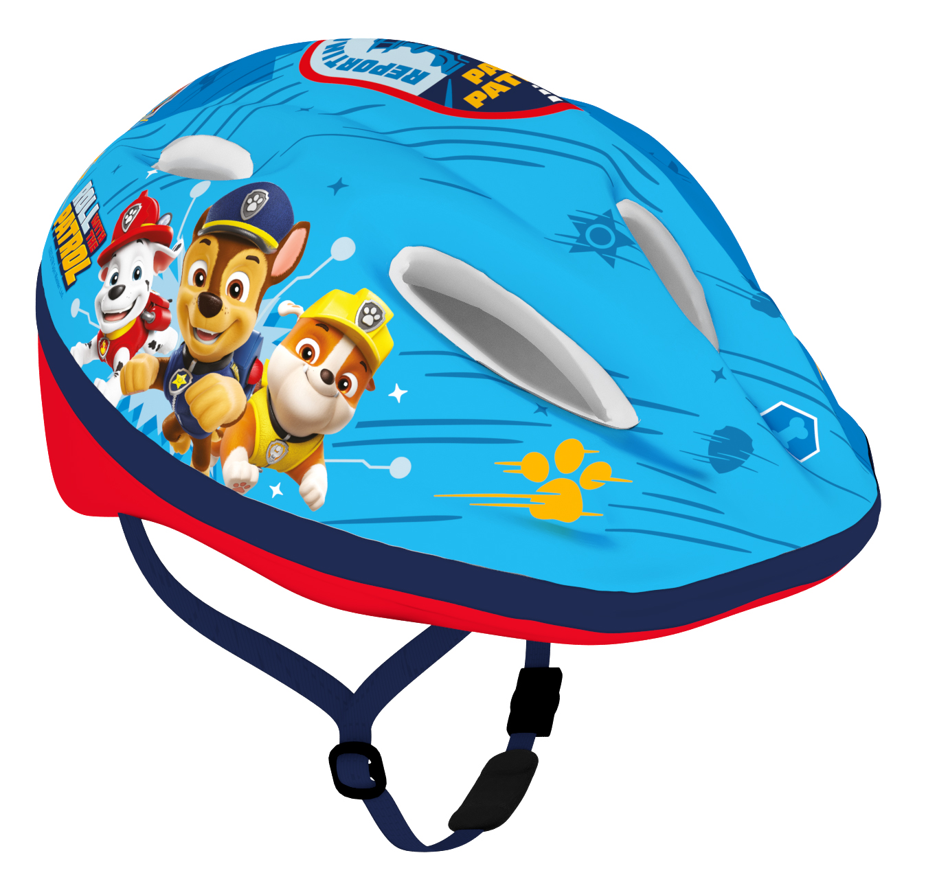 Kinder Fahrradhelm "Paw Patrol Boys", hellblau, M=  52-56cm, Chase, Rubble, Marshall, ab ca. 6 Jahre
