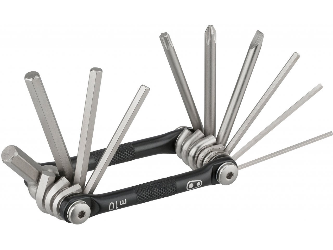 crankbrothers Multitool M10/nickel grau, Fahrrad Reparatur Werkzeug