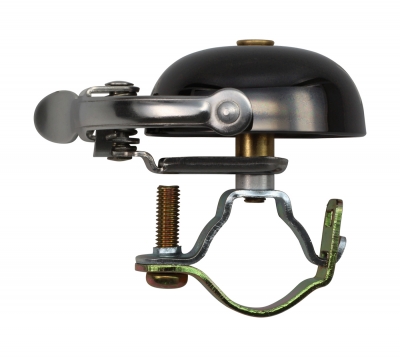 Crane Bell Mini Retro Suzu Fahrradklingel Steel Band Mount Neo Black