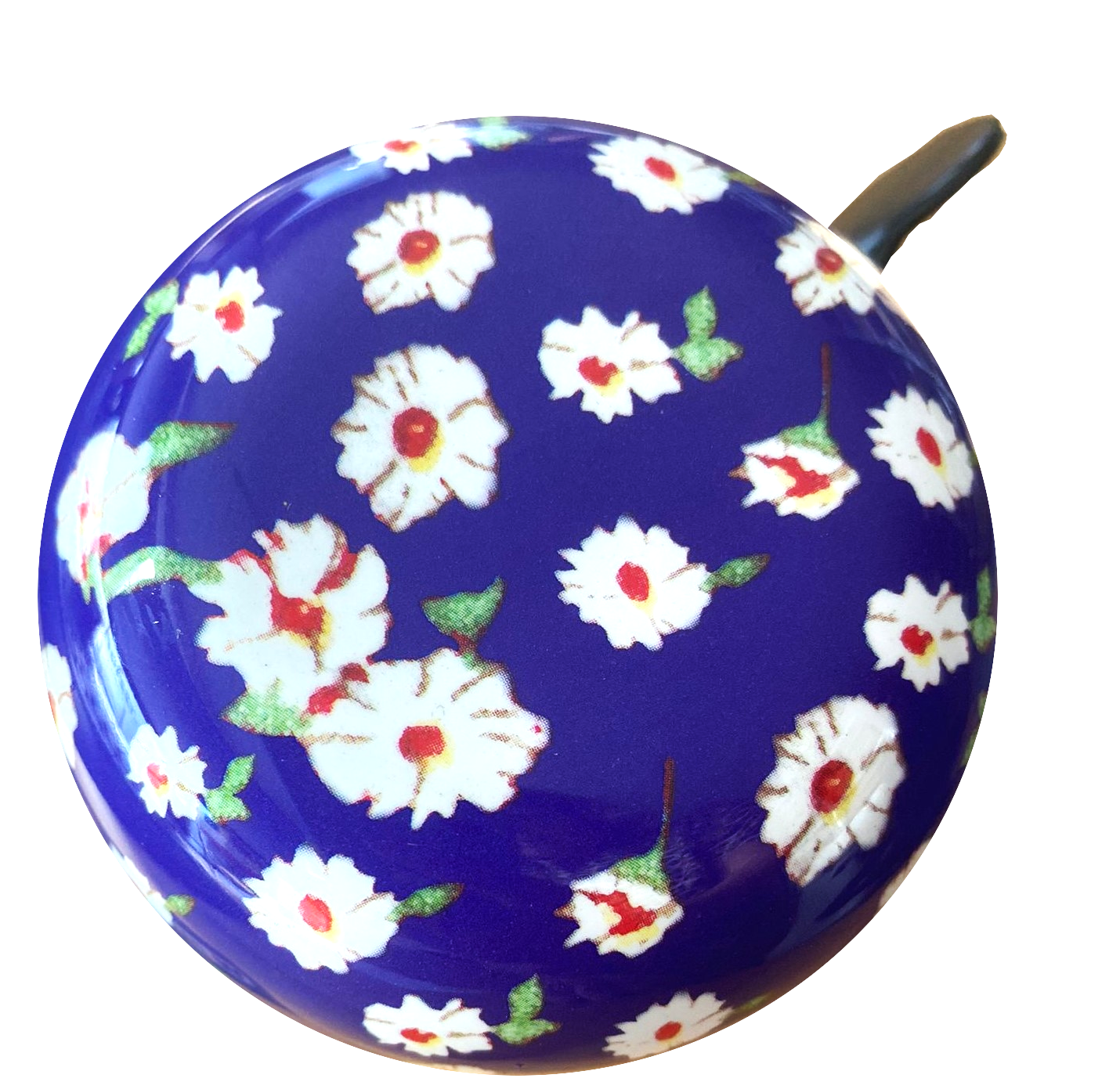 LTJ 2-Klang Fahrradglocke "Purple White Flowers", Ø 80mm, XXL Glocke