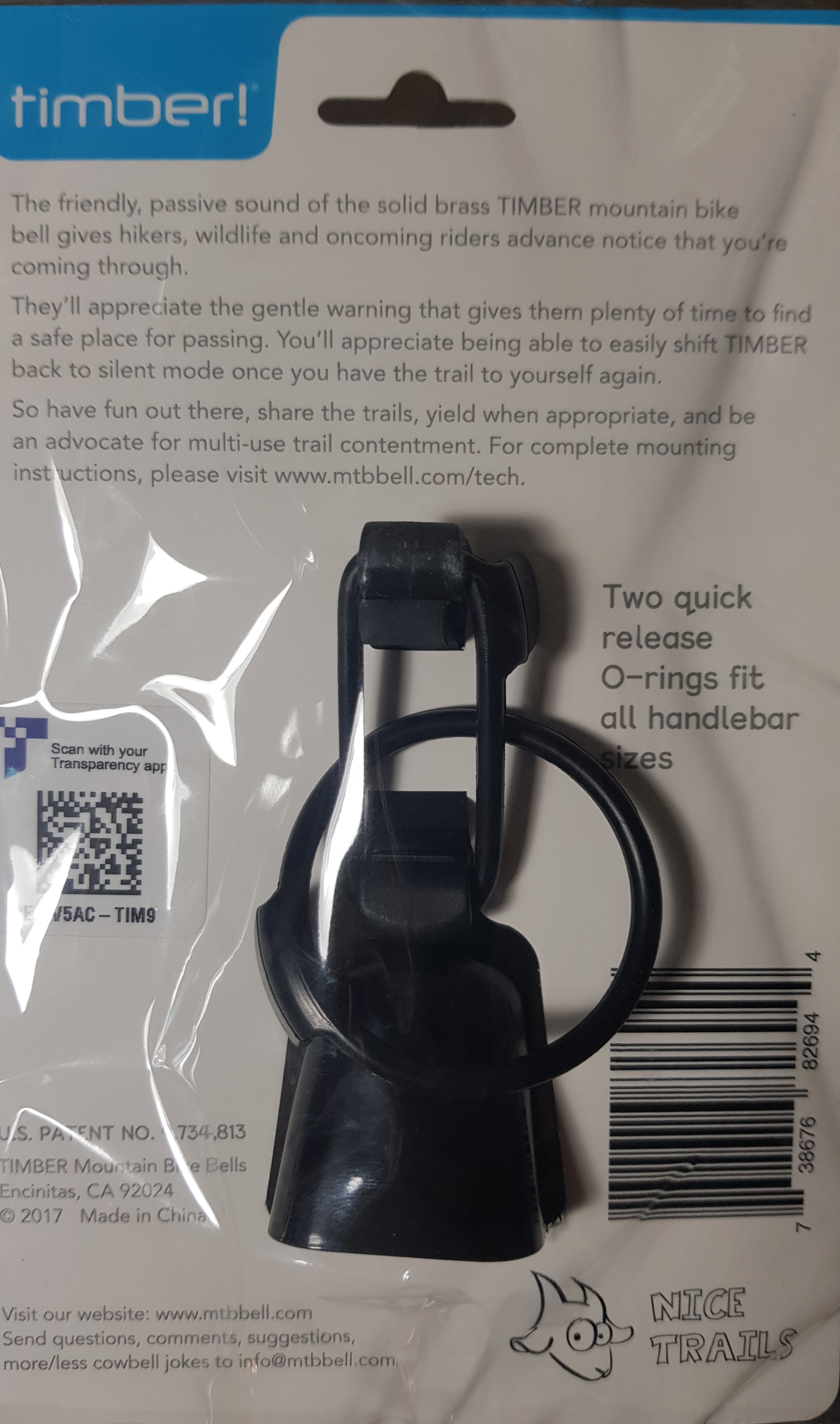 Timber Bell Quick Release ,Transparency Code
