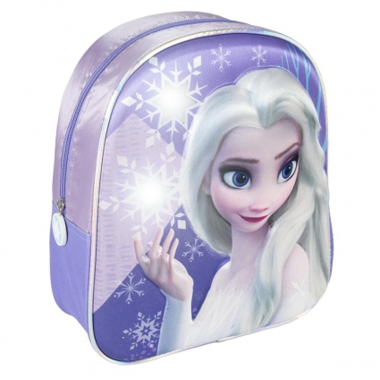 Cerdá: Frozen II 3D-Kinderrucksack, blinkende Sterne, für den Kindergarten, Sport und Freizeit