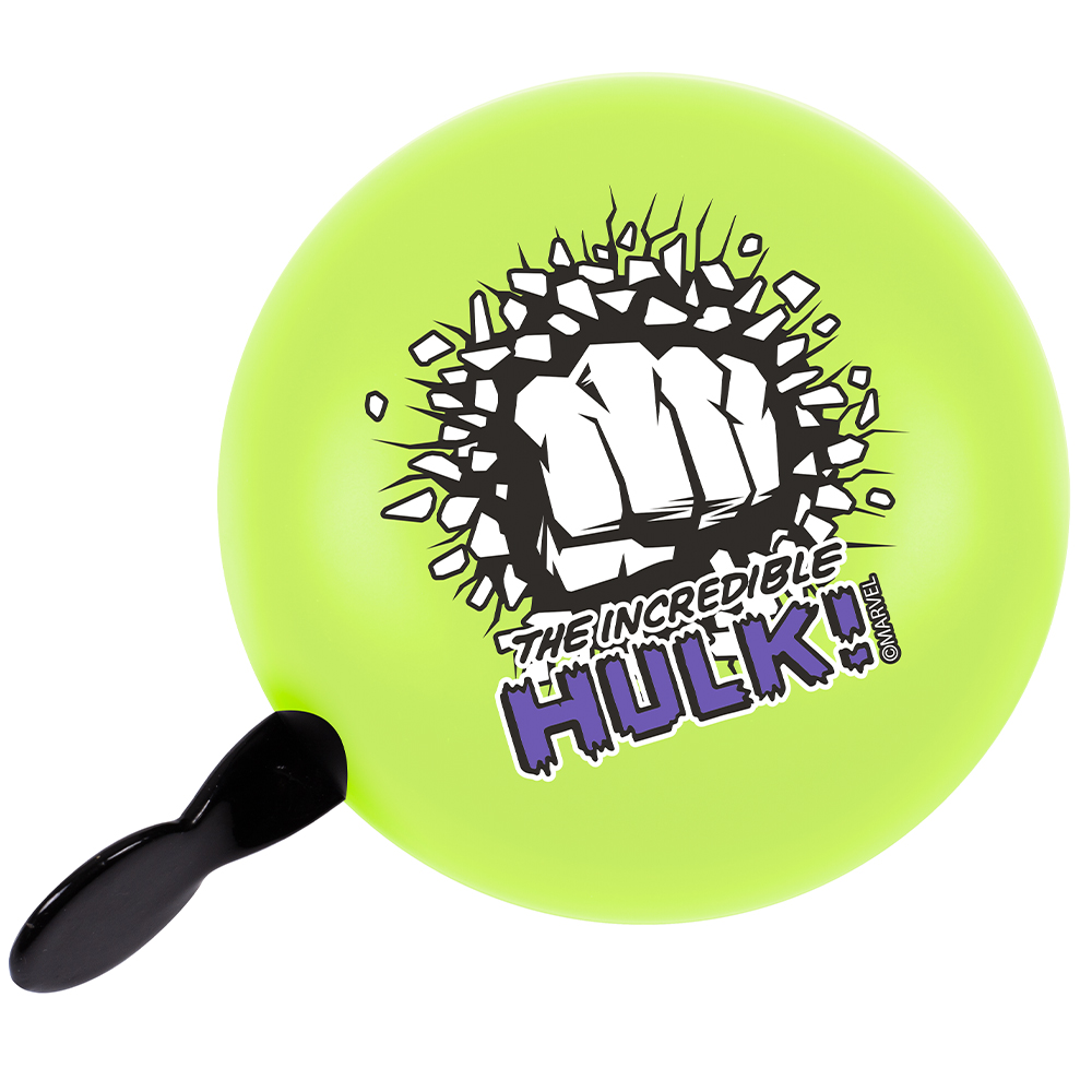 Marvel 2-Klang Fahrradklingel "Hulk, the incredible", XXL Ø 80mm, GREEN
