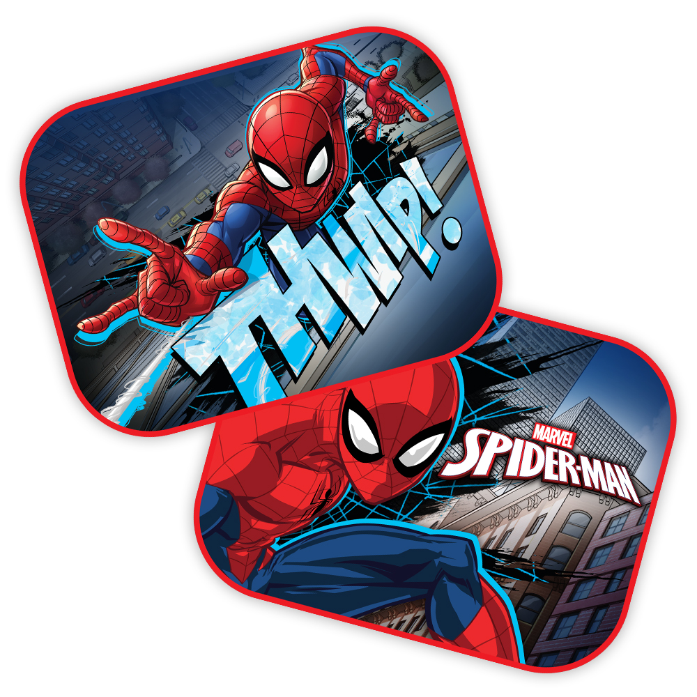 Spiderman Auto Sonnenschutz – 2er Set, UV-Schutz, Schattenspender, Marvel