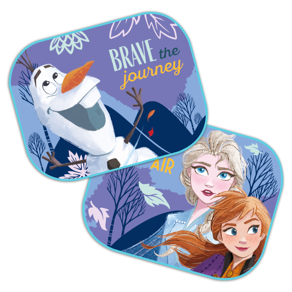 FROZEN II "Brave and Change" - Auto Sonnenschutz – 2er Set, UV-Schutz, Schattenspender, Disney