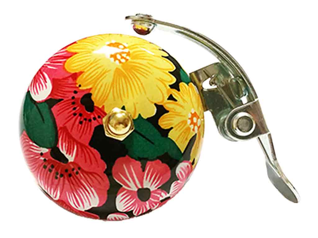 beBell Retro Fahrradklingel mit Blumen / Flowers