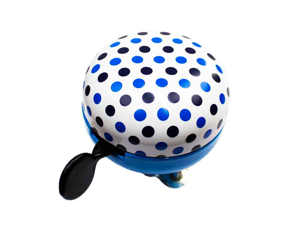 Mini Ding Dong Fahrradklingel blaue „Dots“