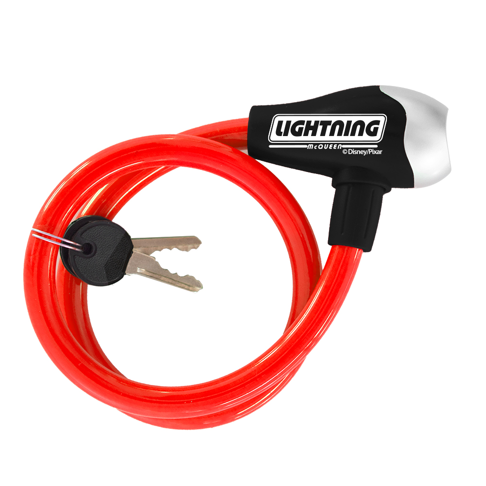 Disney/Marvel Kabel-Fahrradschloss, Cars Style, 65cm, Ø 12mm