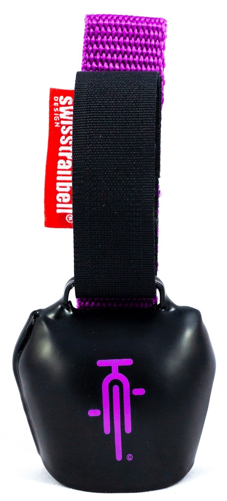 swisstrailbell® "Mexico Edition" Deep Black: PurpleBike, lila Band, Fahrradklingel